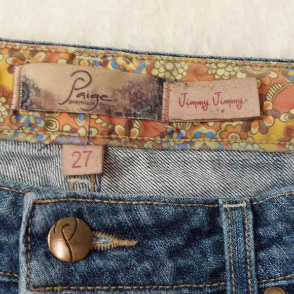 PAIGE Jimmy Jimmy Denim Jean Shorts - Size 27 - Picture 5 of 6